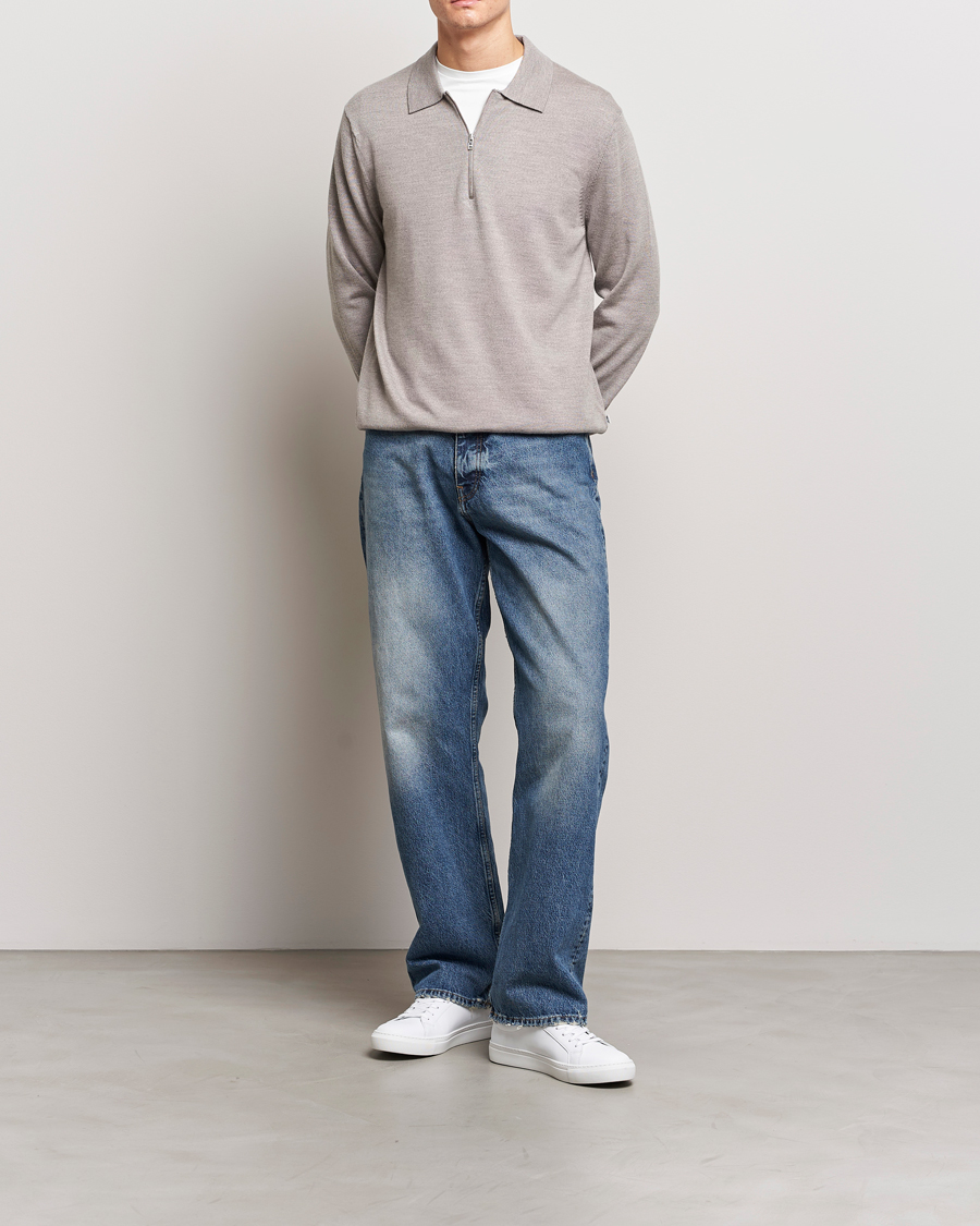 Herre | Gensere | NN07 | Sergio Half-Zip Polo Stone