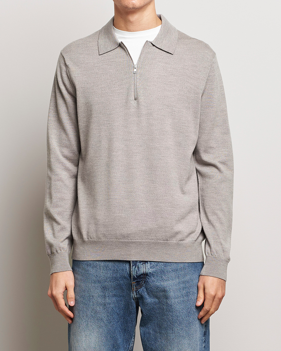 Herre | Salg | NN07 | Sergio Half-Zip Polo Stone