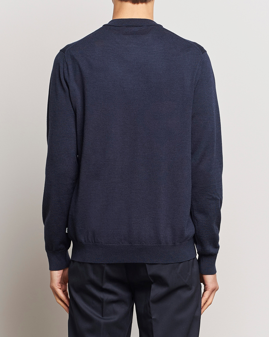 Herre | Gensere | NN07 | Sergio V-Neck Pullover Navy Melange