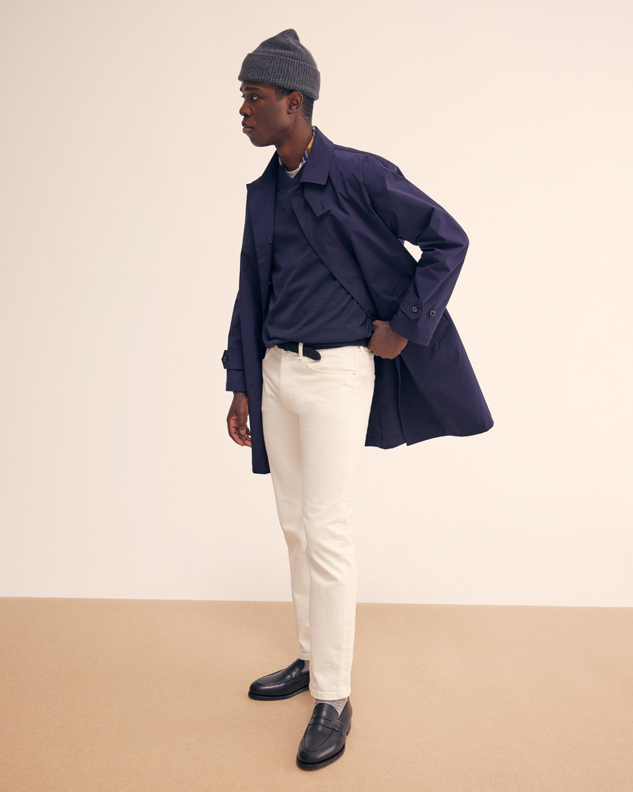 Herre | Gensere | NN07 | Sergio V-Neck Pullover Navy Melange