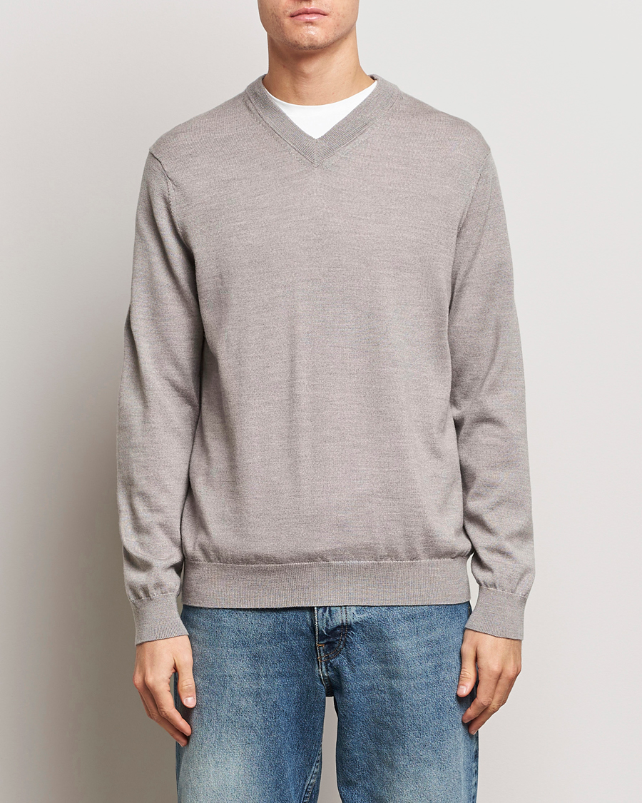 Herre | 30% salg | NN07 | Sergio V-Neck Pullover Stone