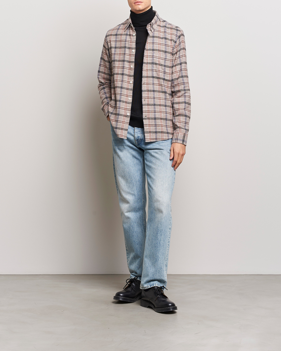 Herre | Skjorter | NN07 | Arne Checked Cotton Shirt Pastel