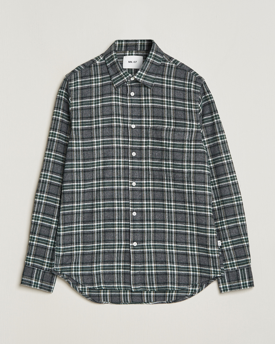 Herre | Oxfordskjorter | NN07 | Arne Checked Cotton Shirt Dark Grey