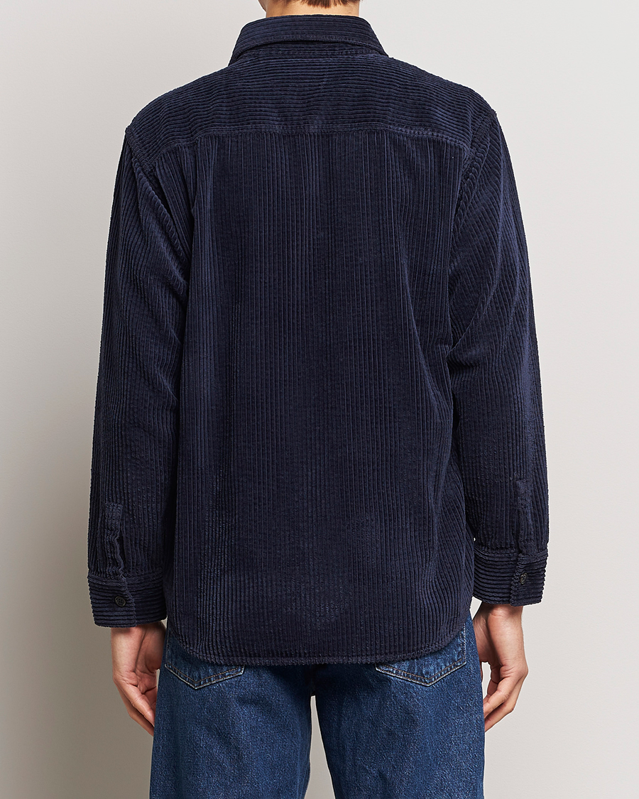 Herre | Skjorter | NN07 | Folmer Corduroy Shirt Navy Blue