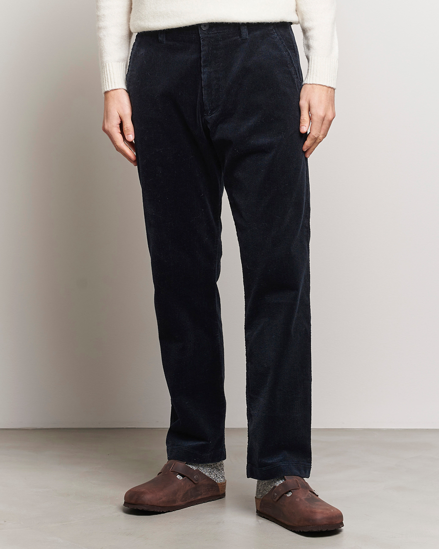 Herre | Cordfløyelsbukser | NN07 | Alex Regular Fit Corduroy Pants Navy Blue