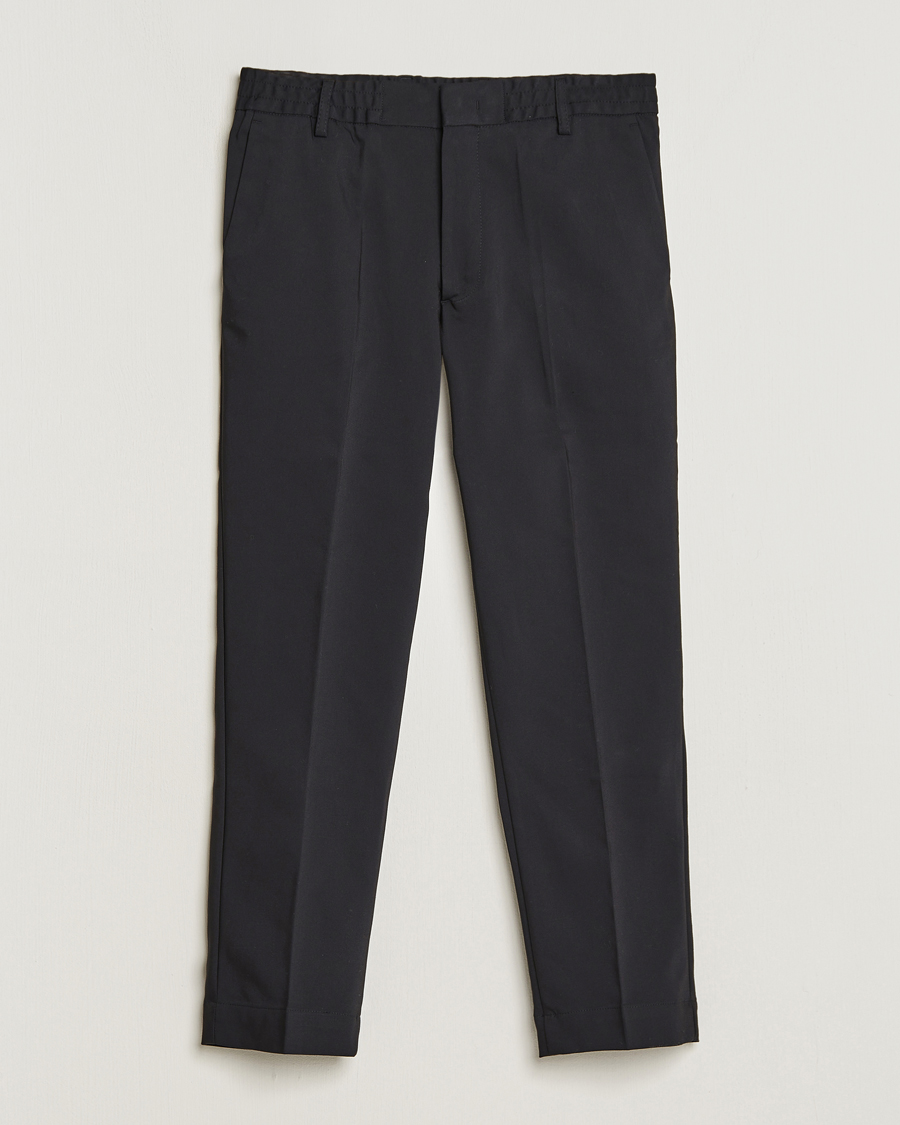 Herre | Bukser | NN07 | Billie Cotton Drawstring Trousers Black