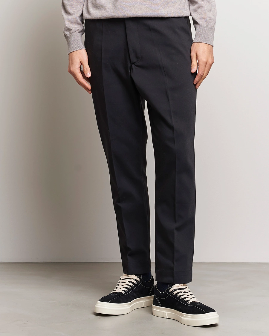 Herre | Bukser | NN07 | Billie Cotton Drawstring Trousers Black