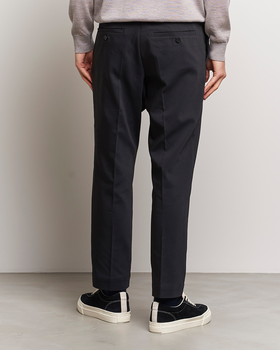 Herre | Bukser | NN07 | Billie Cotton Drawstring Trousers Black