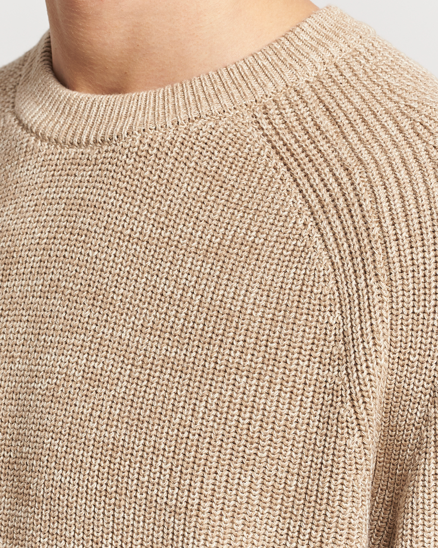 Herre | Gensere | NN07 | Jacobo Cotton Knitted Crew Neck Desert Khaki