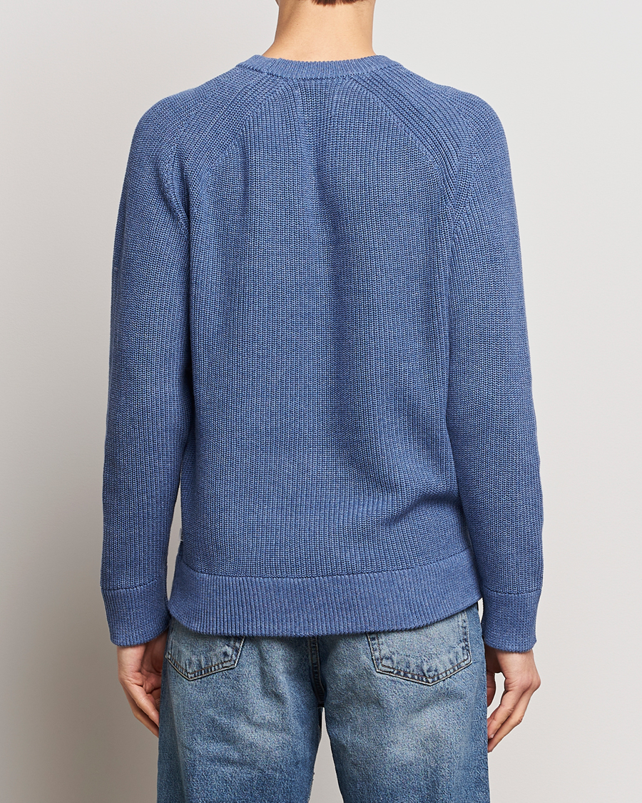 Herre | Gensere | NN07 | Jacobo Cotton Knitted Crew Neck Grey Blue