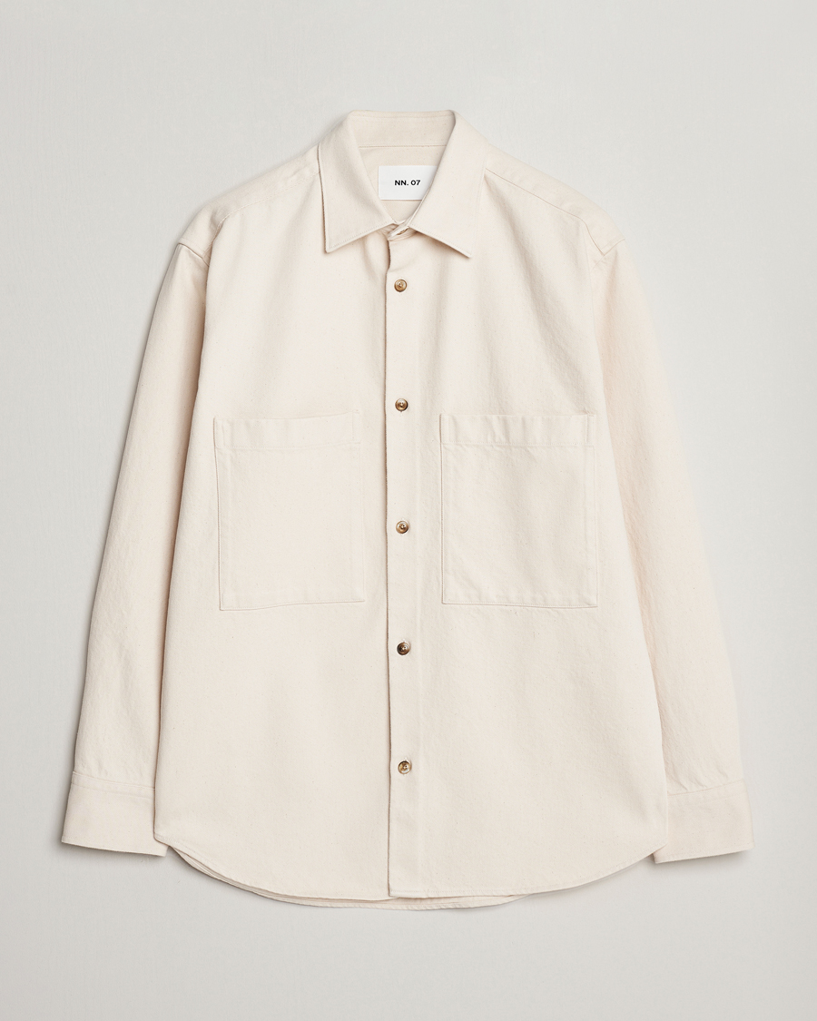 Herre | Skjorter | NN07 | Freddy Cotton Overshirt Ecru