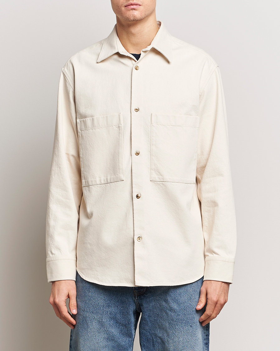 Herre | Skjortejakke | NN07 | Freddy Cotton Overshirt Ecru