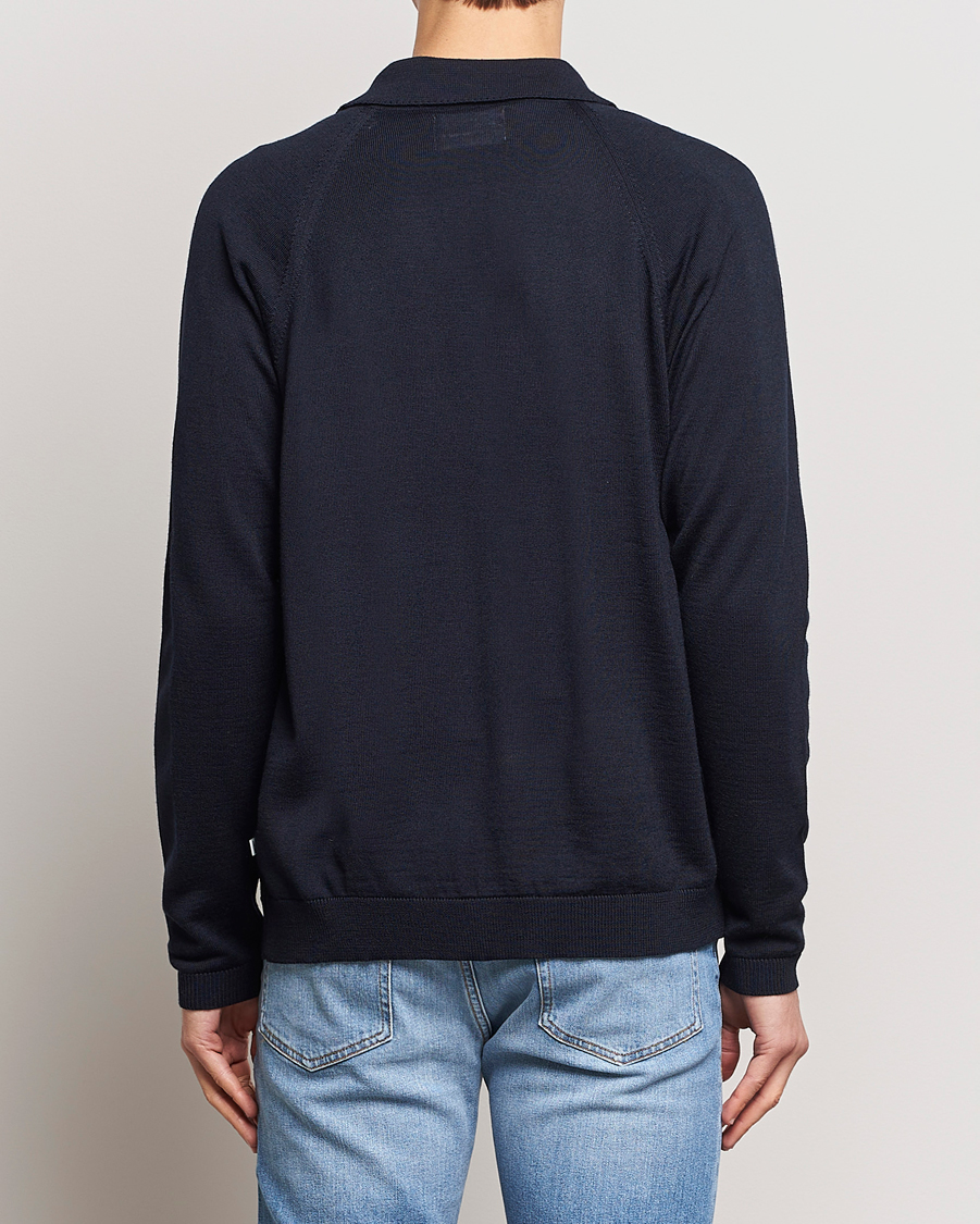 Herre | Gensere | NN07 | Bjarki Wool Cardigan Navy Blue