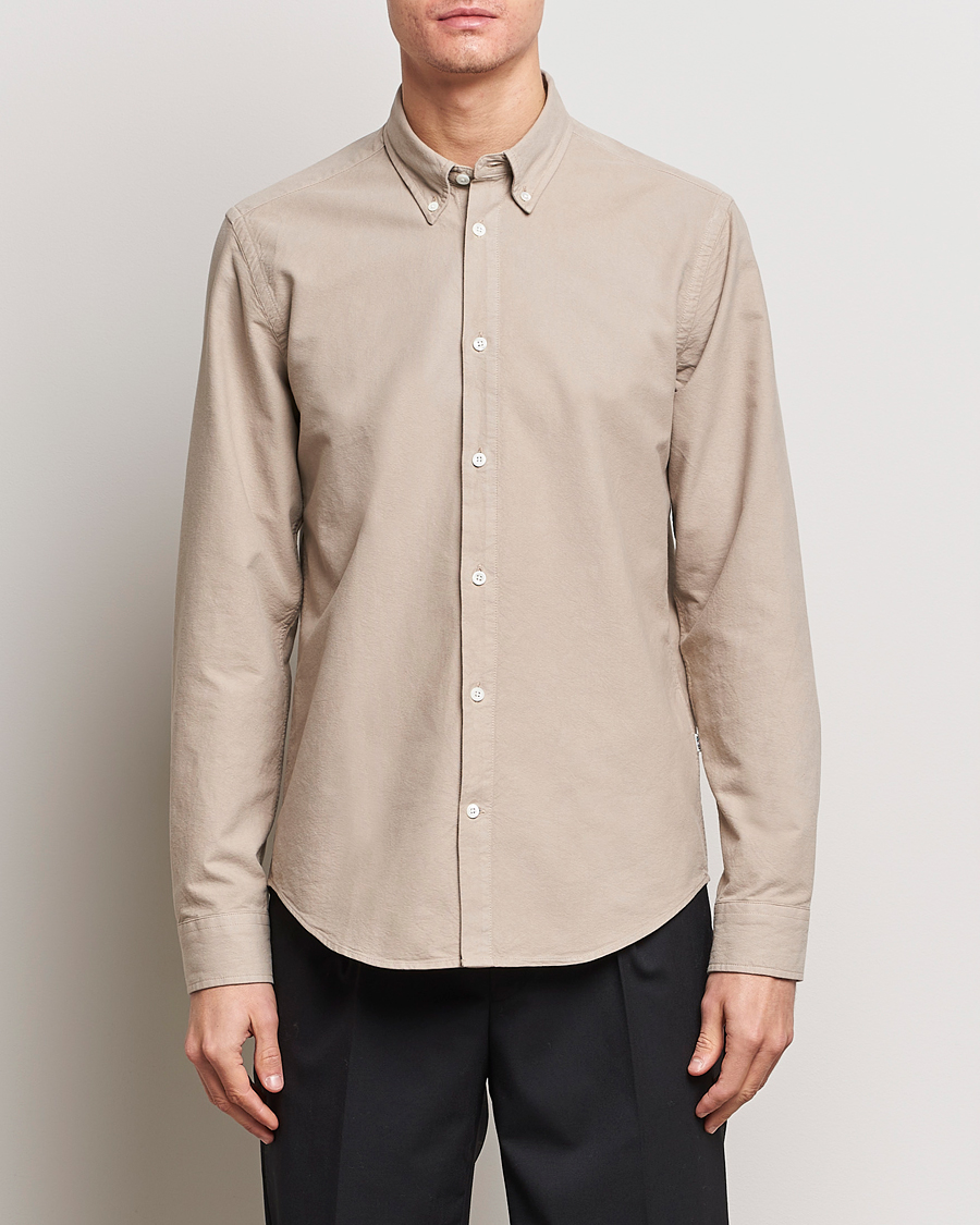 Herre | Klær | NN07 | Arne Button Down Oxford Shirt Khaki Sand