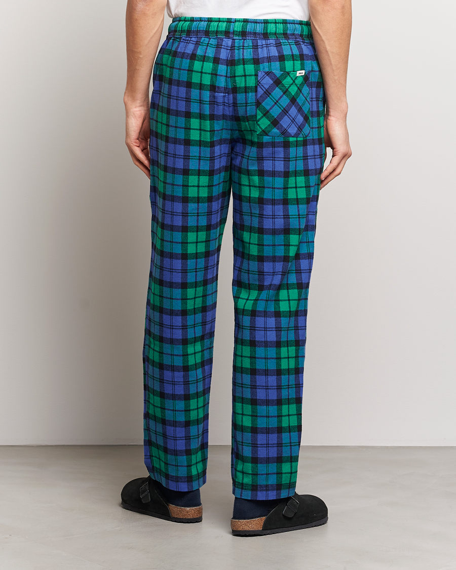 Herre | Pyjamaser og badekåper | Tekla | Flannel Checked Pyjama Pants Green/Blue