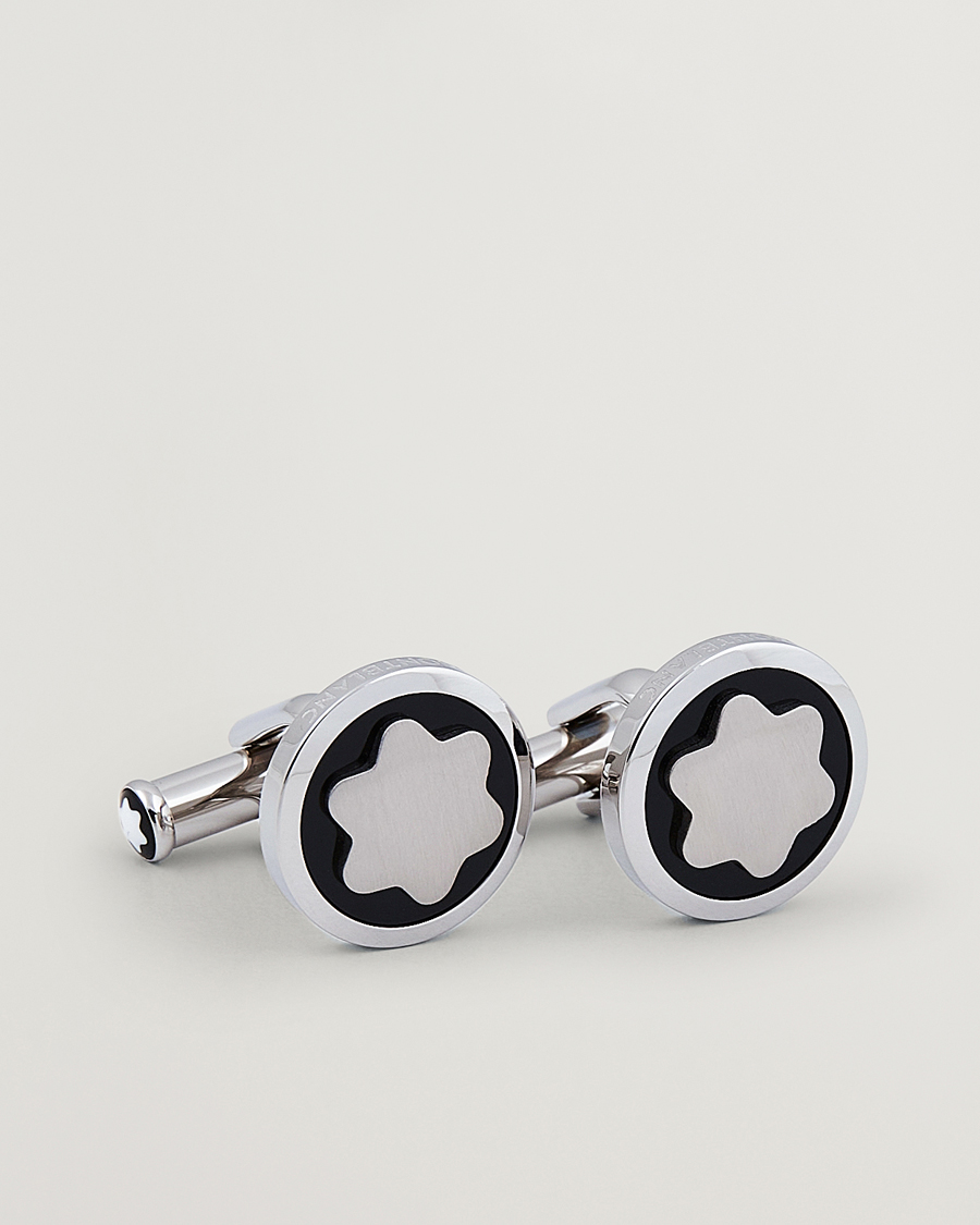 Herre | Mansjettknapper | Montblanc | Cufflinks Steel Snowcap Onyx