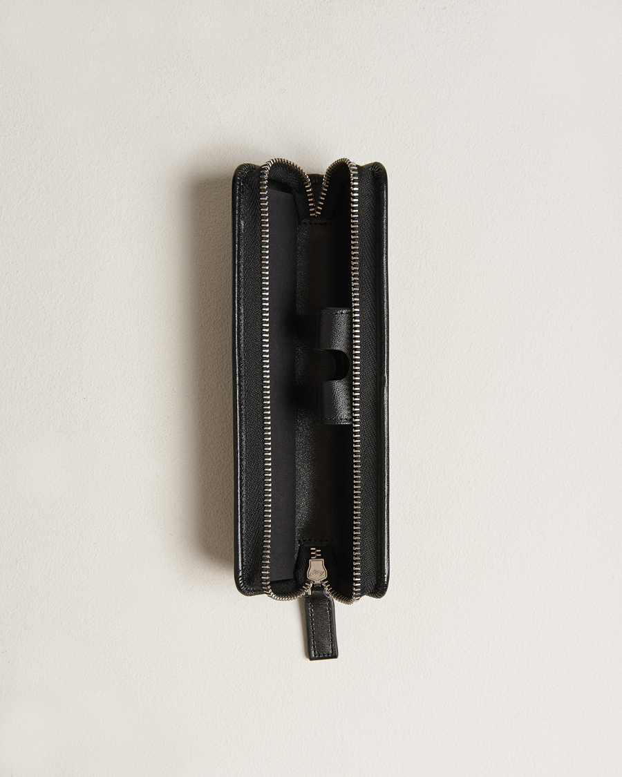 Herre | Penner | Montblanc | Leather Pen Pouch w Zip Black