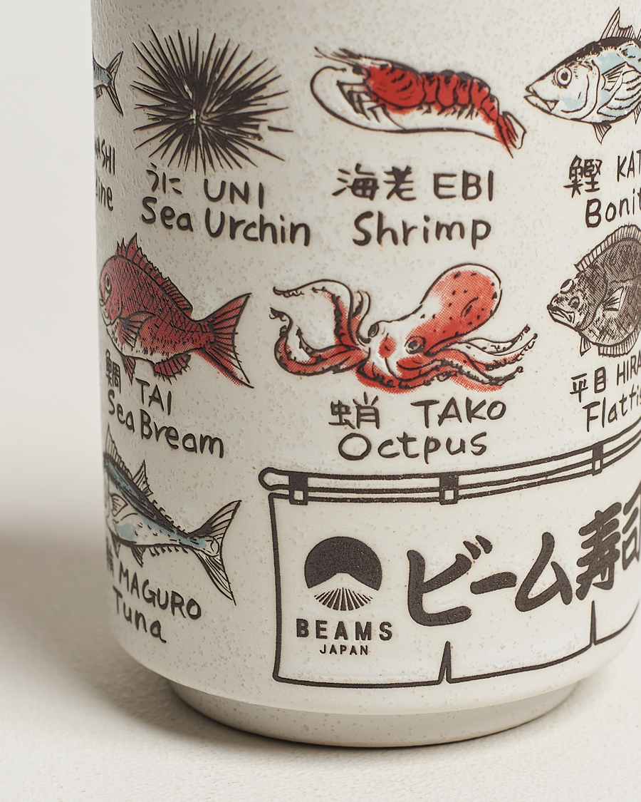 Herre | Beams Japan Ceramic Fish Sushi Cup White | Beams Japan | Ceramic Fish Sushi Cup White