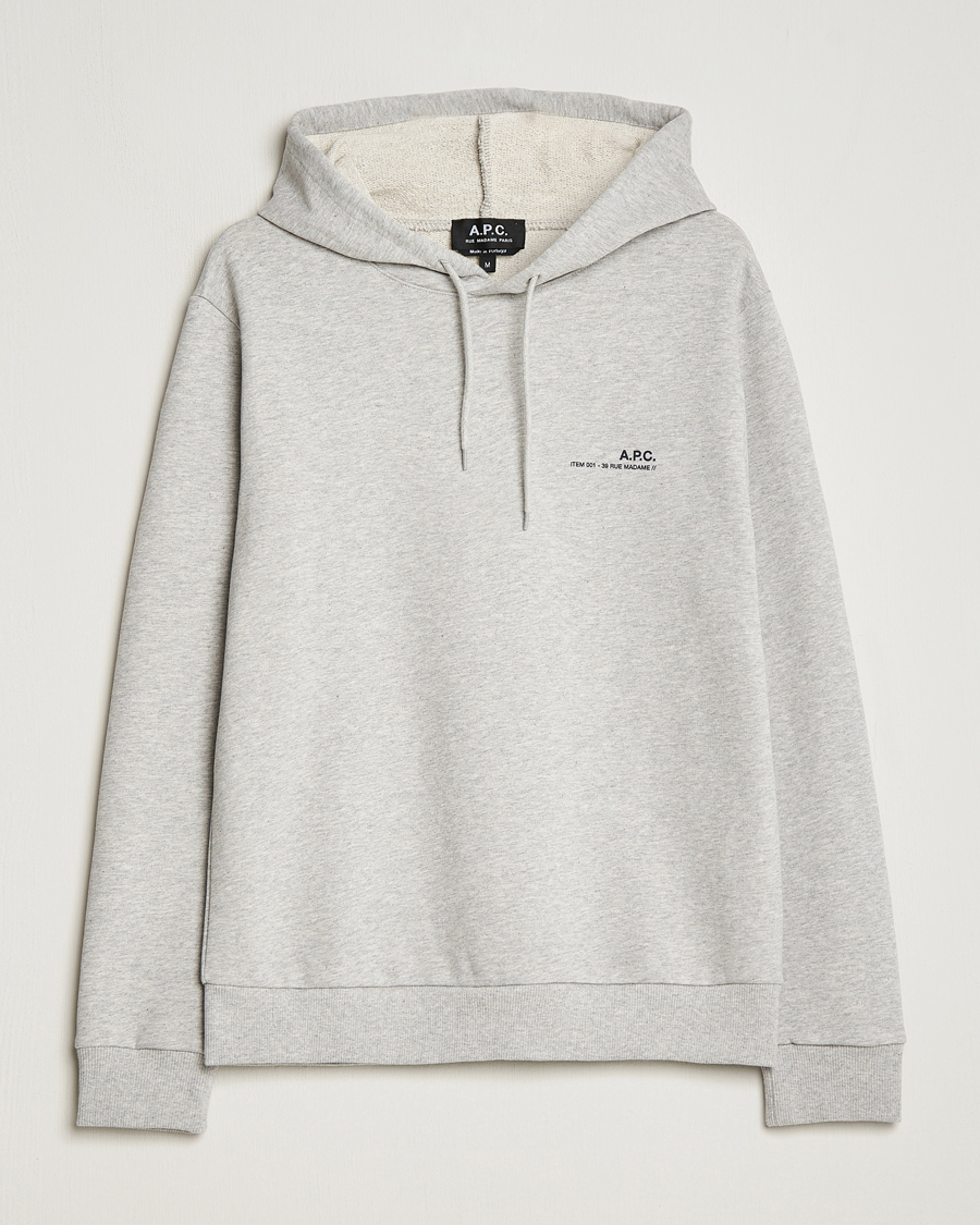 Herre | | A.P.C. | Item Hoodie Heather Grey