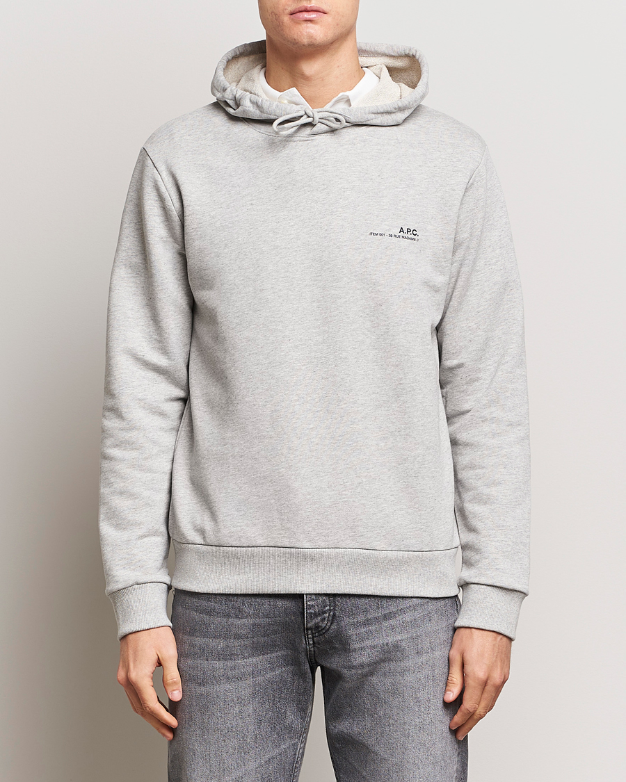 Herre | | A.P.C. | Item Hoodie Heather Grey