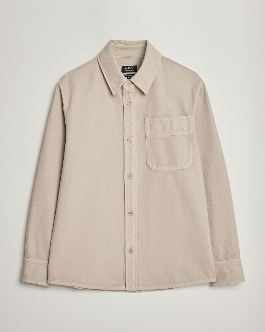 Herre | Skjorter | A.P.C. | Basile Denim Overshirt Taupe