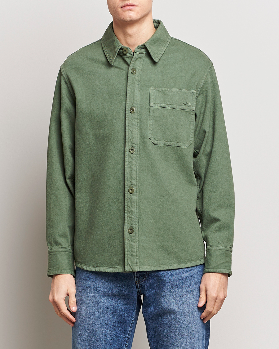 Herre |  | A.P.C. | Basile Denim Overshirt Dark Green