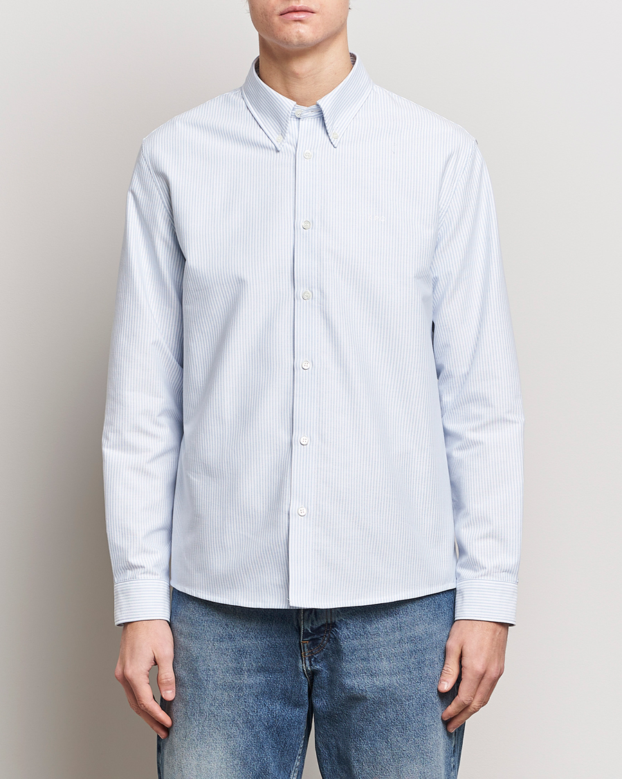 Herre | Contemporary Creators | A.P.C. | Greg Striped Oxford Shirt Blue/White