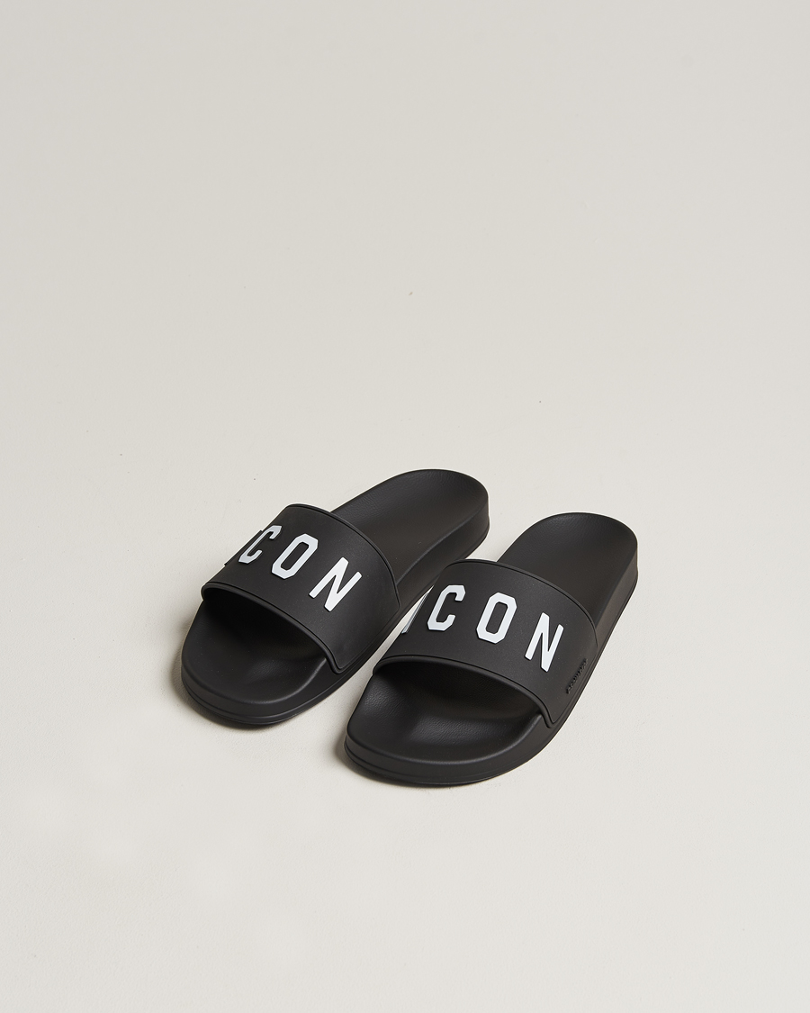 Herre | Dsquared2 Be Icon Slides Black | Dsquared2 | Be Icon Slides Black