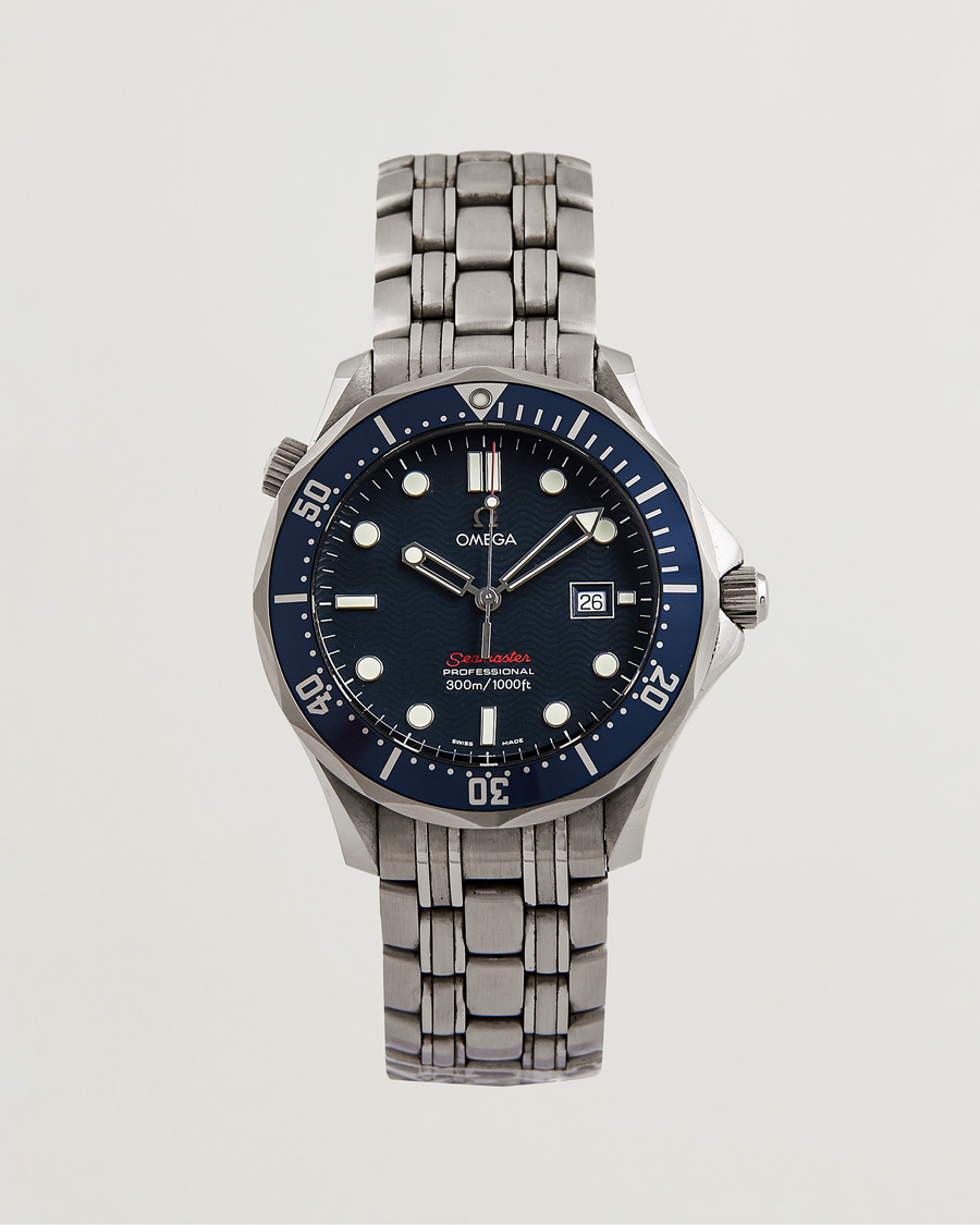 Herre | Omega Pre-Owned Seamaster Diver 300M 2221.80.00 Steel Blue | Omega Pre-Owned | Seamaster Diver 300M 2221.80.00 Steel Blue