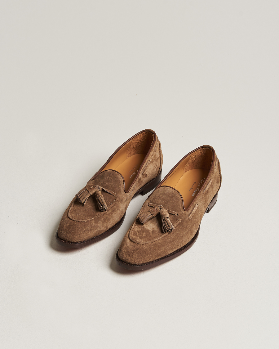 Herre |  | Ralph Lauren Purple Label | Suede Tassel Loafers Dark Brown