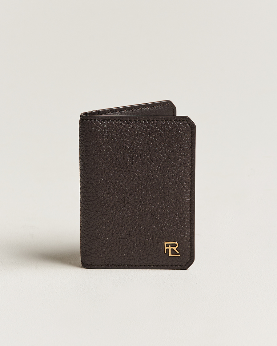 Herre | Ralph Lauren Purple Label Pebbled Calfskin Wallet Dark Brown | Ralph Lauren Purple Label | Pebbled Calfskin Wallet Dark Brown