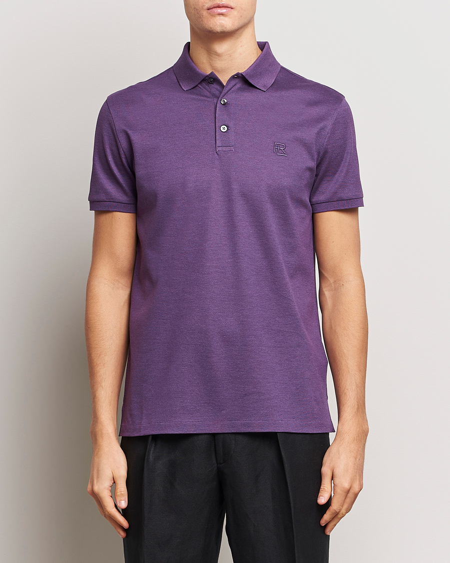 Herre | Pikéer | Ralph Lauren Purple Label | Mercerized Cotton Polo Purple Melange