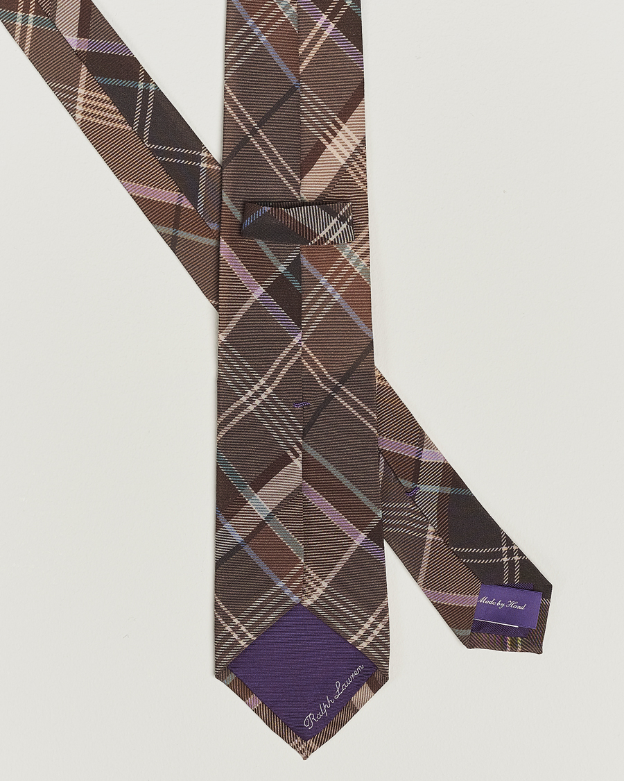 Herre | Ralph Lauren Purple Label Tartan Tie Brown Multi | Ralph Lauren Purple Label | Tartan Tie Brown Multi
