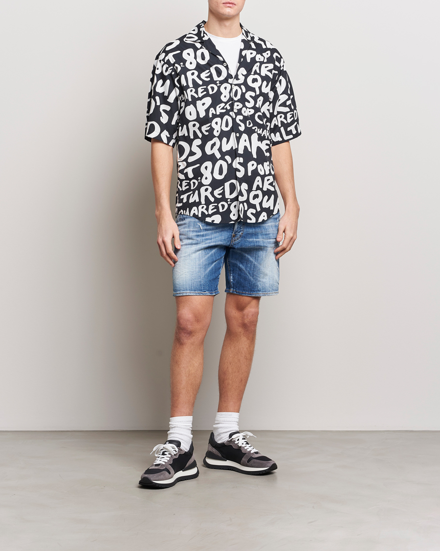 Herre | Skjorter | Dsquared2 | Pop 80's Bowling Shirt Black