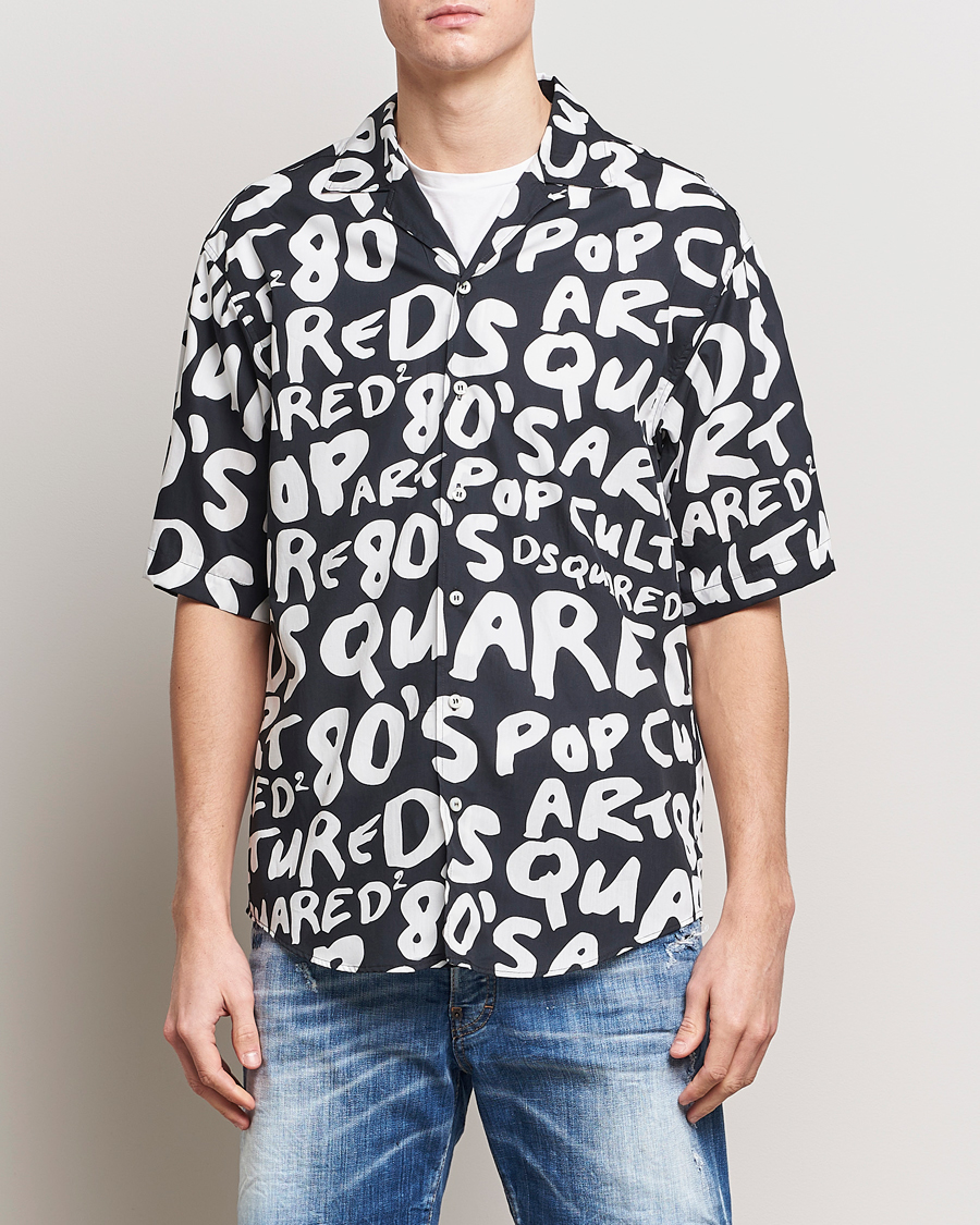 Herre | Casual | Dsquared2 | Pop 80's Bowling Shirt Black
