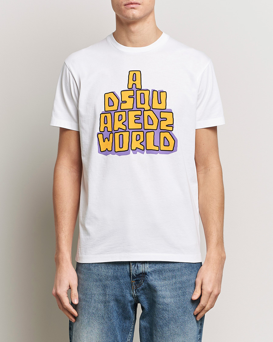 Herre | T-Shirts | Dsquared2 | Cool Fit Logo Crew Neck T-Shirt White