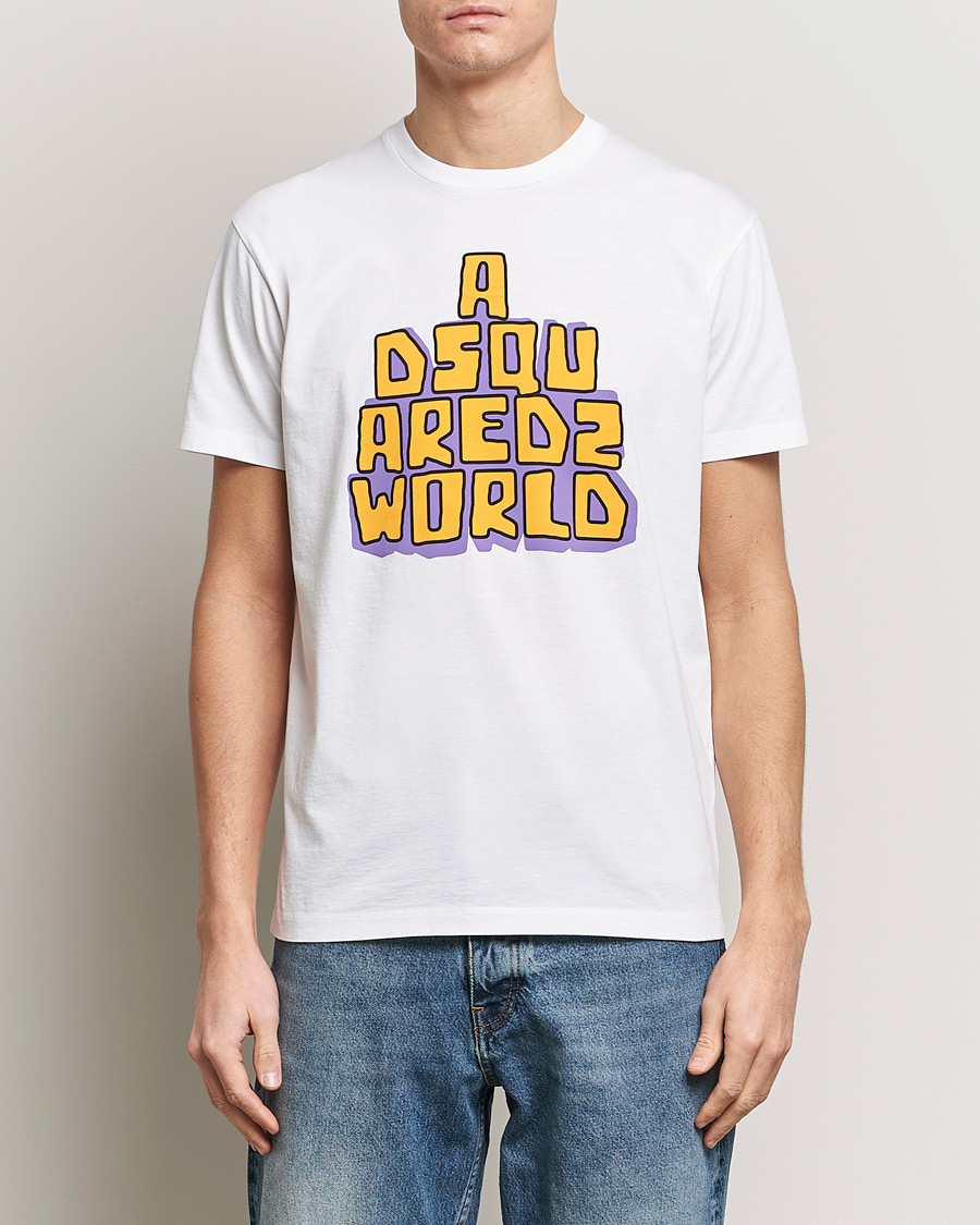 Herre | Dsquared2 | Dsquared2 | Cool Fit Logo Crew Neck T-Shirt White