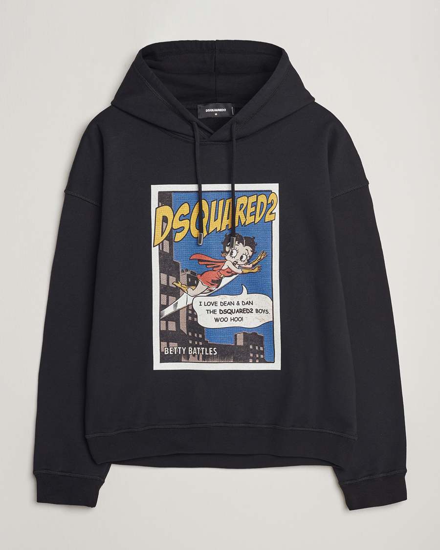 Herre | Gensere | Dsquared2 | Regular Fit Betty Boop Hoodie Black
