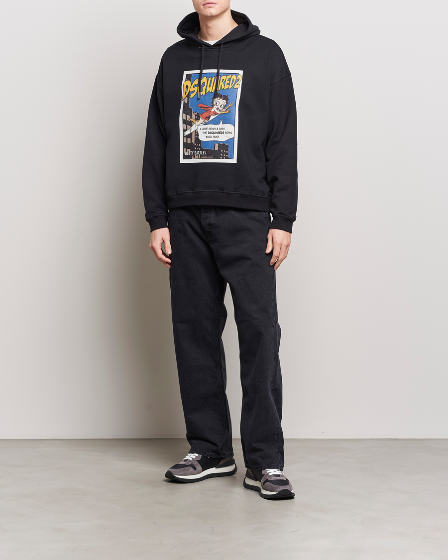 Herre | Gensere | Dsquared2 | Regular Fit Betty Boop Hoodie Black
