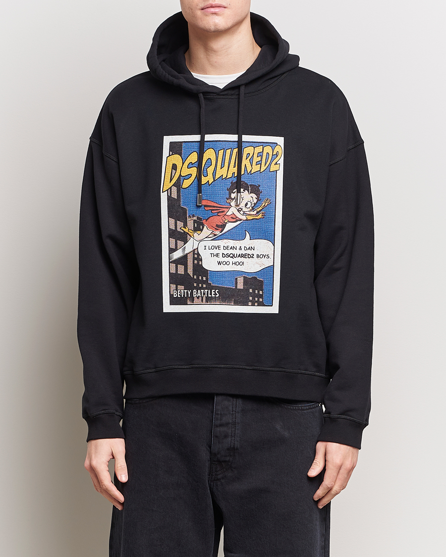 Herre | 20% salg | Dsquared2 | Regular Fit Betty Boop Hoodie Black