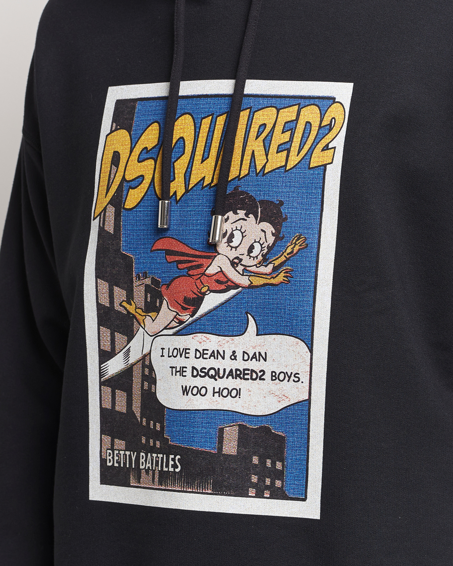 Herre | Gensere | Dsquared2 | Regular Fit Betty Boop Hoodie Black