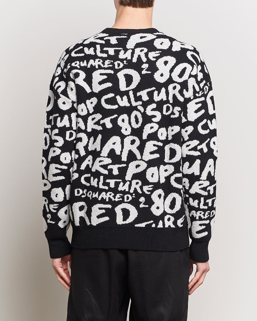 Herre | Gensere | Dsquared2 | Pop 80's Crew Neck Knitted Sweater Black