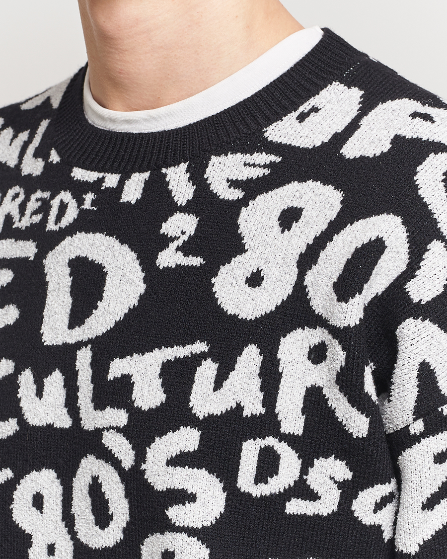 Herre | Gensere | Dsquared2 | Pop 80's Crew Neck Knitted Sweater Black