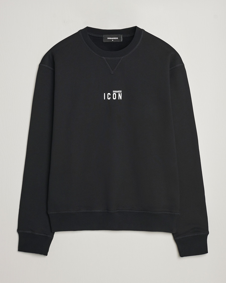 Herre | Gensere | Dsquared2 | Icon Small Logo Crew Neck Sweatshirt Black