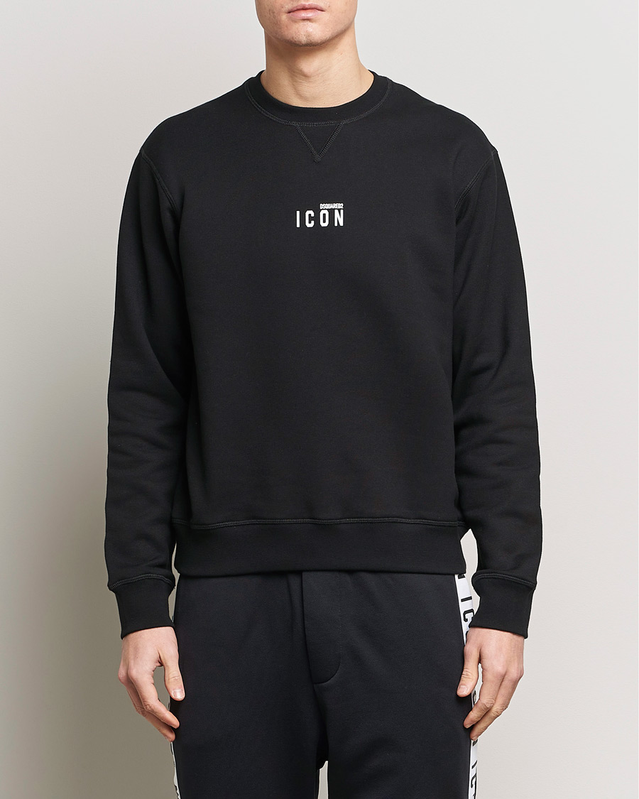 Herre | Gensere | Dsquared2 | Icon Small Logo Crew Neck Sweatshirt Black