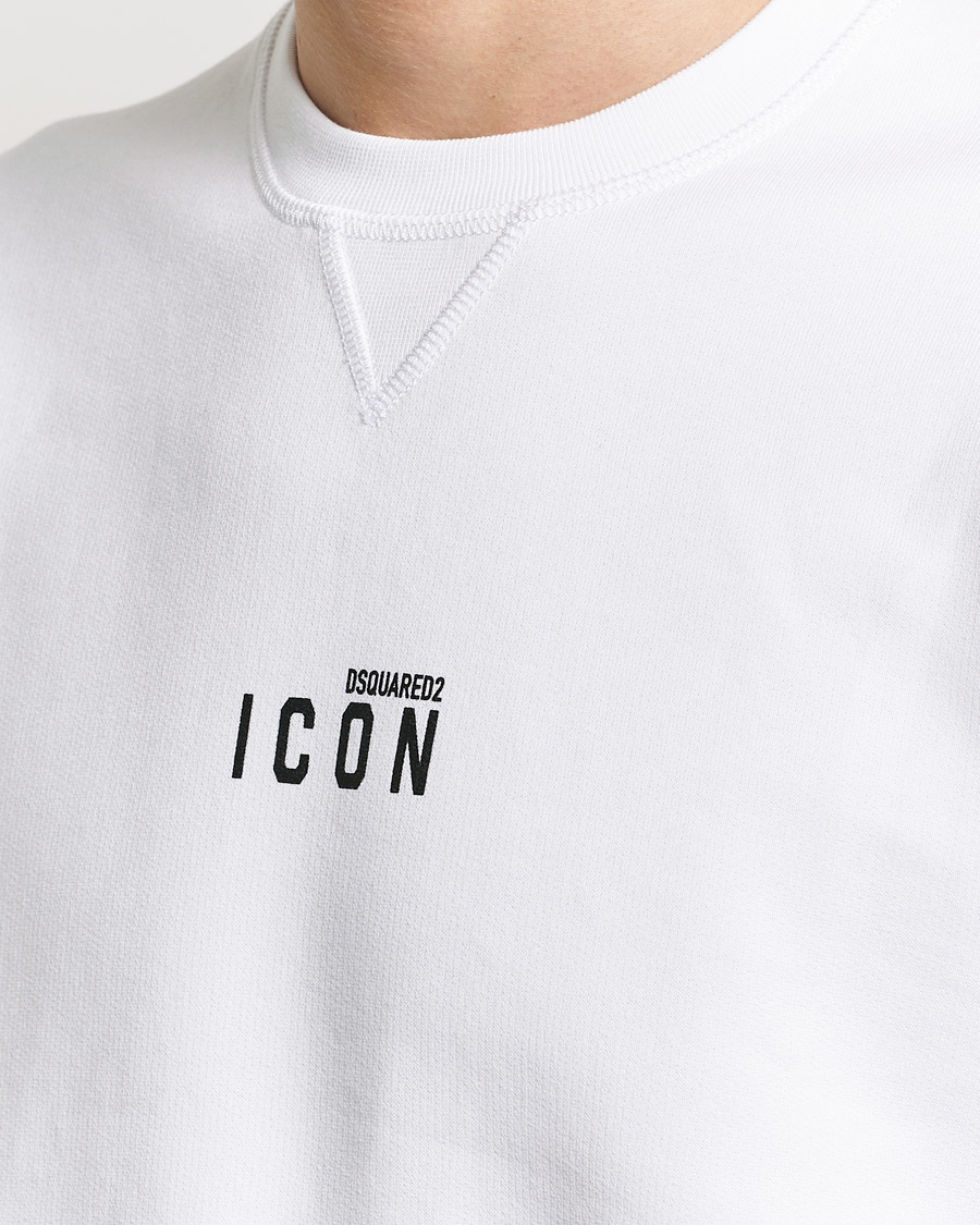 Herre | Gensere | Dsquared2 | Icon Small Logo Crew Neck Sweatshirt White