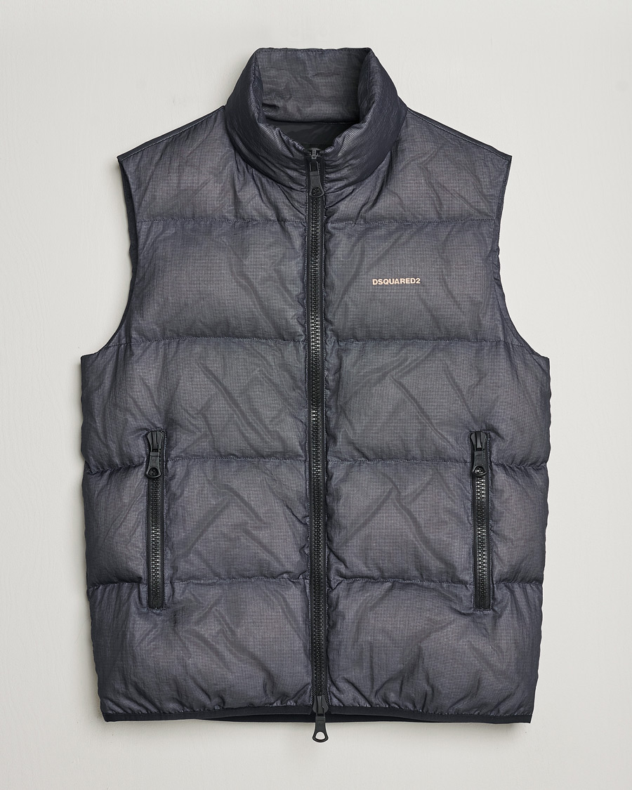 Herre | Jakker | Dsquared2 | 3D Ripstop Puffer Vest Navy
