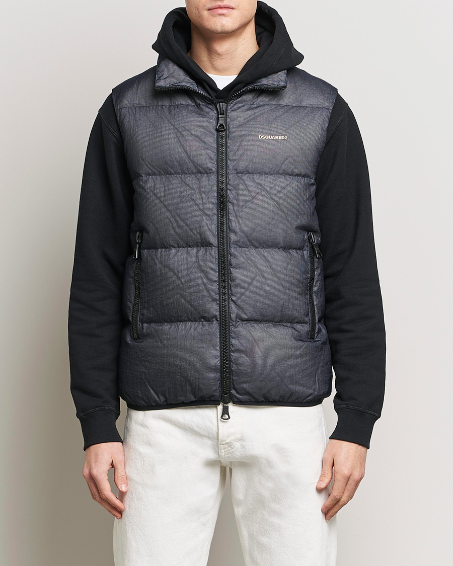 Herre | Høstjakker | Dsquared2 | 3D Ripstop Puffer Vest Navy