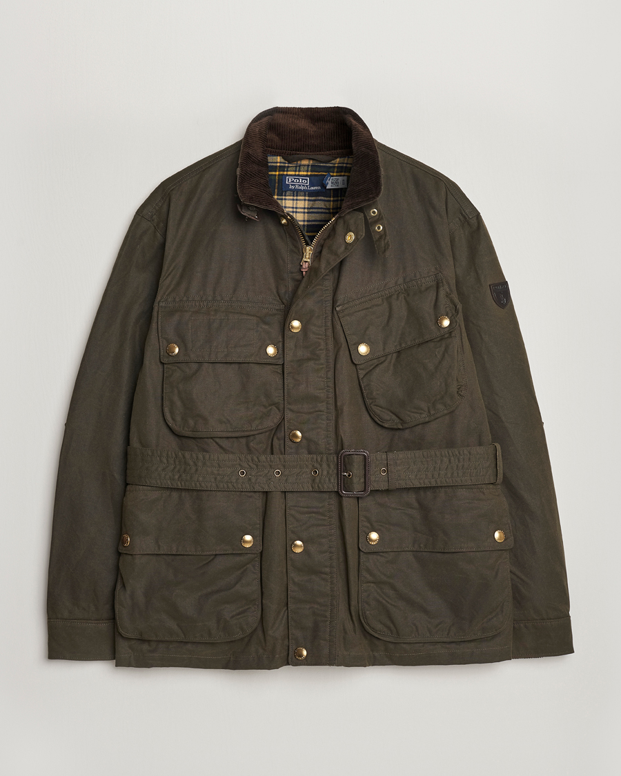 Herre | Fieldjakker | Polo Ralph Lauren | Waxed Field Jacket Oil Cloth Green