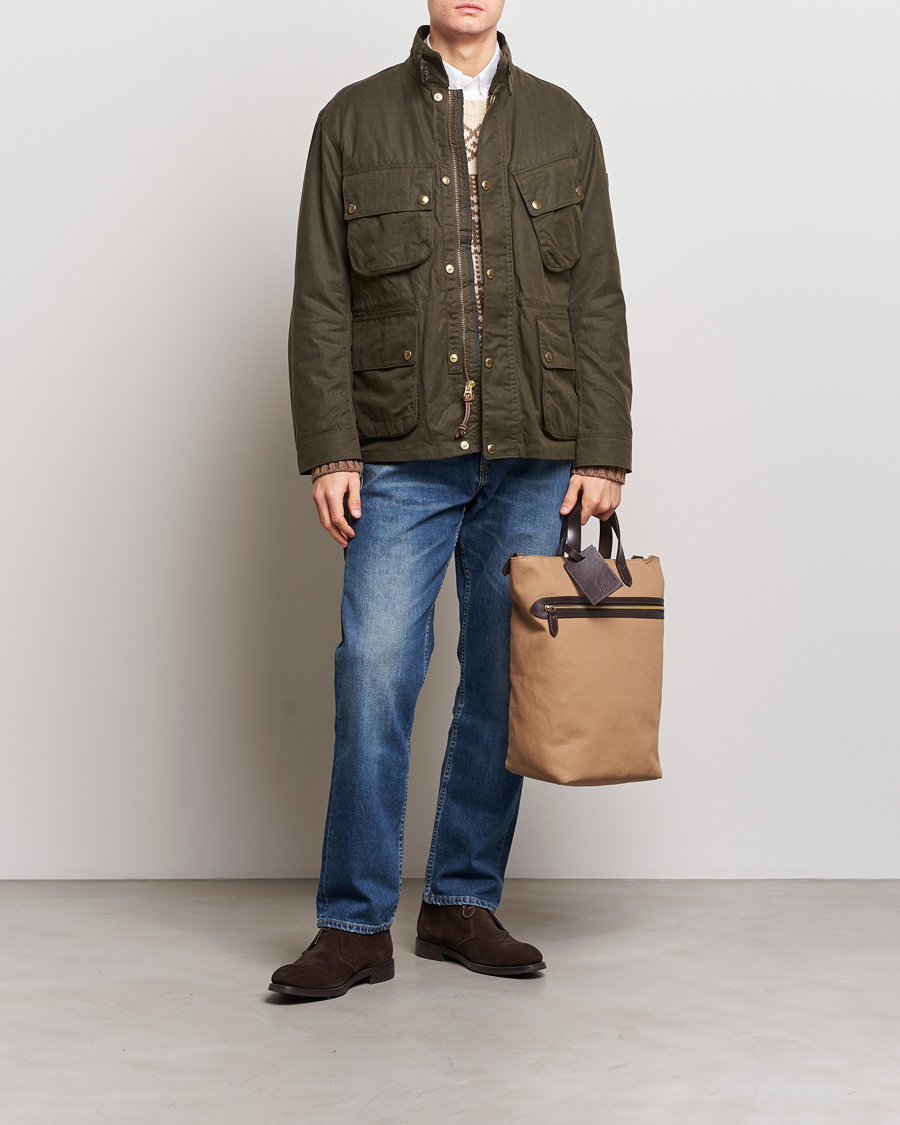 Herre | Jakker | Polo Ralph Lauren | Waxed Field Jacket Oil Cloth Green
